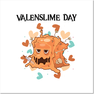 Valenslime Day Video Game Anniversary Gift Gaming Couples Posters and Art